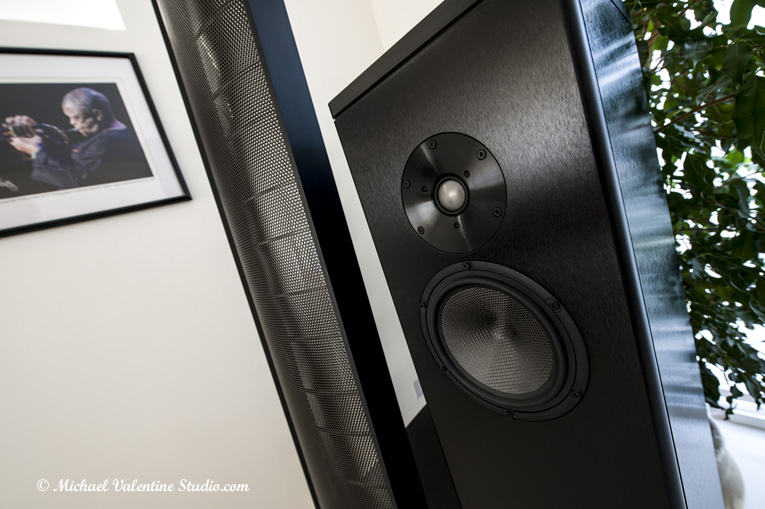 Magio A3 speakers alongside MartinLogan ES11A speakers